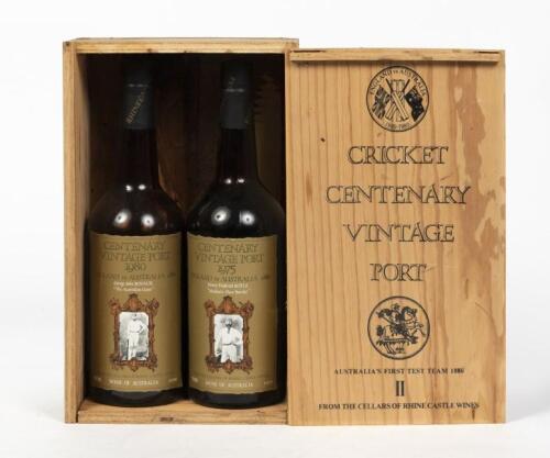 PORT: Rhinecastle Wines ''Cricket Centenary Vintage Port'', Series II in timber presentation boxes