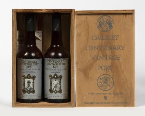 PORT: Rhinecastle Wines ''Cricket Centenary Vintage Port'', Series VI in timber presentation boxes