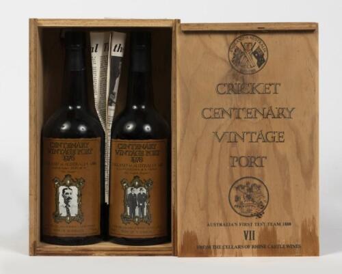 PORT: Rhinecastle Wines ''Cricket Centenary Vintage Port'', Series VII in timber presentation boxes