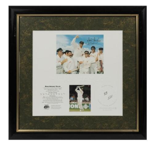 MARK TAYLOR: A autographed photograph of Mark Taylor after victory in the West Indies