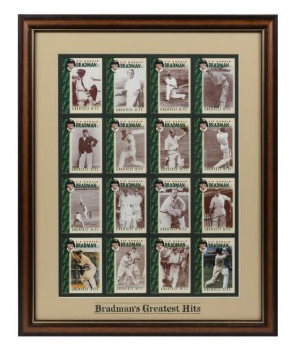 SIR DONALD BRADMAN: A complete set of sixteen 1996 Weet-Bix "Sir Donald Bradman's Greatest Hits" collectable cards