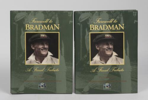 SIR DONALD BRADMAN: Two hardcover books 'FAREWELL TO BRADMAN'