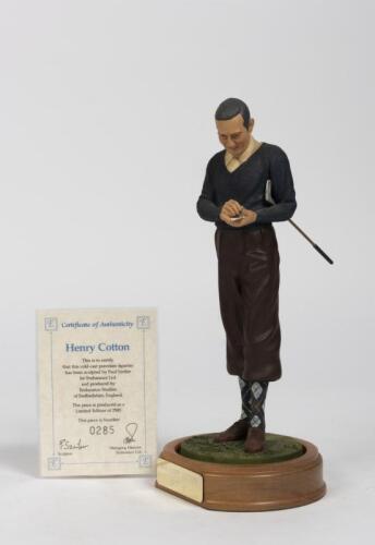 SIR HENRY COTTON: A 1:9 scale cold cast limited edition resin figure Sir Henry Cotton , 22.5cm high