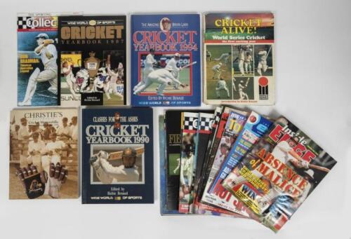 CRICKET PERIODICALS: A collection of cricket and other sporting periodicals, including 'CRICKET YEARBOOK' by Richie Benaud from 1987, 1990 and 1994