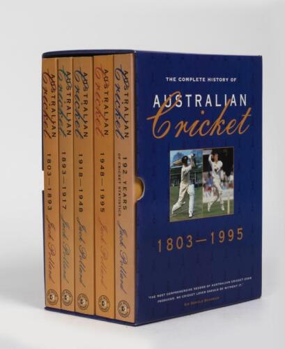 AUSTRALIAN CRICKET HISTORY: Five volumes of 'THE COMPLETE HISTORY OF AUSTRALIAN CRICKET' in presentation sleeve