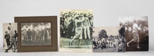 GOLF PHOTOGRAPHS: A collection of black and white photographs and prints of golfers, the largest 30 x 25.5cm overall