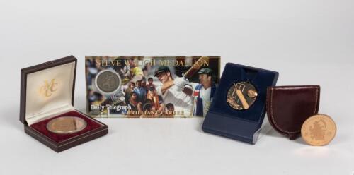 CRICKET MEDALLIONS: Two commemorative cricket medallions "SIXTH INTERNATIONAL FESTIVAL 1994" from the Midlands Club Cricket Conference