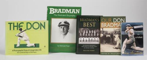 SIR DONALD BRADMAN: Five books relating to Sir Donald Bradman, including 'BRADMAN'S BEST' by Roland Perry, published 2001 by Random House Australia, 430 pages
