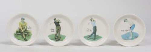 VINTAGE GOLF COASTERS: Four vintage golfing drinks coasters by Wilson, 10cm diameter