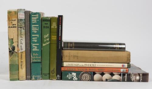 GOLFING STORIES: A collection of autobiographical and anecdotal books relating to golf, including 'A ROUND OF GOLF WITH TOMMY ARMOUR' by Tommy Armour, published 1960 by Hodder and Stoughton Limited, 143 pages