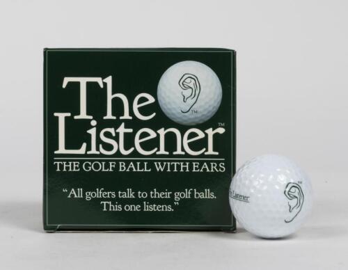NOVELTY GOLF BALL: A NOVELTY golf ball 'The Listener', in original box