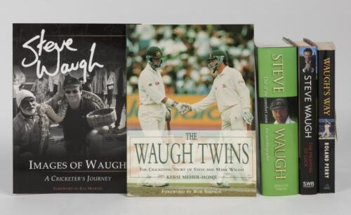 STEVE WAUGH: A collection of five book relating to Steve Waugh, including the autobiography 'OUT OF MY COMFORT ZONE', published 2005 by the Penguin Group, 801 pages
