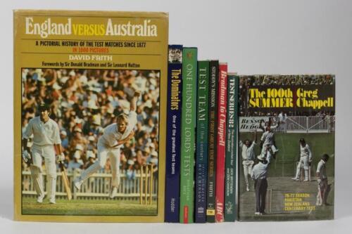 TEST MATCH CRICKET: A collection of books relating to test match cricket including 'THE DOMINATORS'