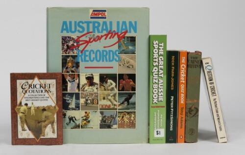 SPORTING TRIVIA: A collection of books relating to mainly cricket trivia