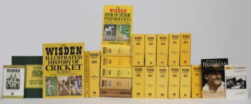 WISDEN'S CRICKETERS' ALMANACKS: A collection of seventeen Wisden's Cricketers' Almanacks, including almanacks from 2002 - 2014