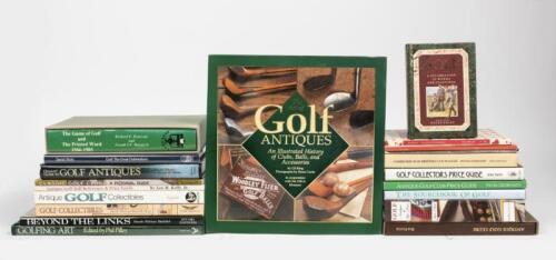 GOLF COLLECTING: A collection of books relating to the collecting of golf antiques and collectables