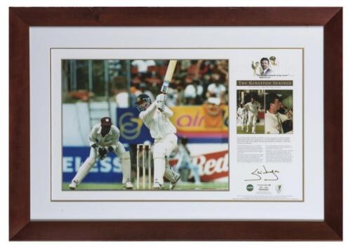 STEVE WAUGH: A framed print "Waugh Stories, The Kingston Innings", limited edition of 75 of 350, bears certificate of authenticity verso, the frame 65 x 69cm