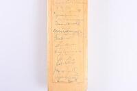 SIGNED CRICKET BAT: A Flix International cricket bat with multiple signatures including Ian Chappell, Barry Jarman, Brain Booth and Neil Hawke - 7
