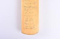 SIGNED CRICKET BAT: A Flix International cricket bat with multiple signatures including Ian Chappell, Barry Jarman, Brain Booth and Neil Hawke - 8