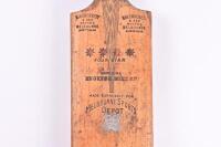 SIR DONALD BRADMAN AND SID BARNES: An R.M. Crockett & Son cricket bat with applied silver shield imprinted with "S.C.G. 1946 D.G.B" , NOTE: Donald Bradman (initials D.G.B.) and Sid Barnes each made 234 runs at the Sydney Cricket ground (S.C.G.) which in 1 - 2