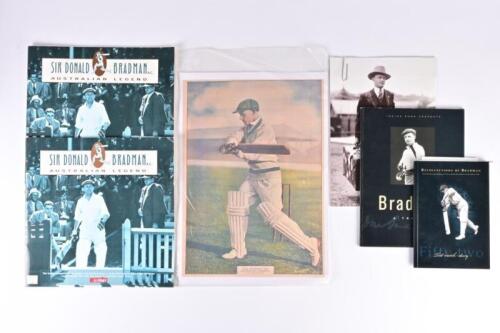 SIR DONALD BRADMAN: A collection of booklets and posters relating to Sir Donald Bradman