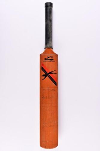 MINIATURE BAT: A miniature cricket bat signed by Ian Chappell and more