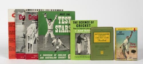 EPHEMERA: A collection of vintage cricket ephemera and commemorative items, circa 1950