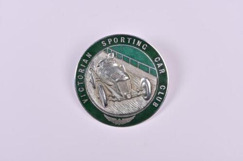 V.S.C.C: A 'VICTORIAN SPORTING CAR CLUB' car badge by Stokes of Melbourne