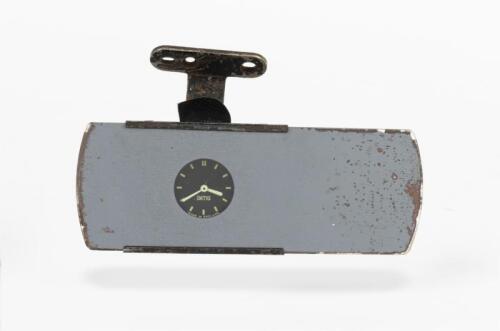 SMITHS: A rare circa 1940s/1950s Smiths combined rear vision mirror and clock