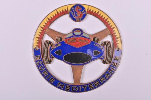 BADGE: An rare 1950s "Ecurie Mediterranee" enamel badge