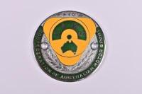 C.A.M.S: An official F.I.A 'CONFEDERATION OF AUSTRALIAN MOTOR SPORT' car badge by K.G.LUKE of Melbourne