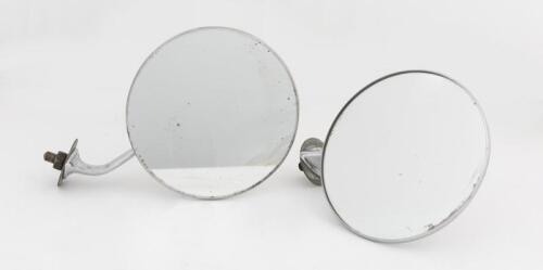 MIRRORS: A pair of circa 1950s/1960s large Lucas wing mirrors, 15cm high, mirror 12cm diameter