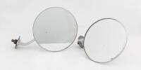 MIRRORS: A pair of circa 1950s/1960s large Lucas wing mirrors, 15cm high, mirror 12cm diameter
