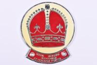 R.V.A.H.J: A 'ROYAL VICTORIAN ASSOCIATION OF HONORARY JUSTICES' car badge