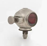 STOP LAMP: An early electric 3 glass stop lamp by B.L.I.C. With ruby and clear glass - 2