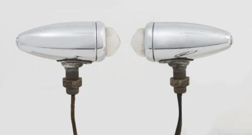 LAMPS: A pair of side lamps, likely British,