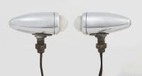 LAMPS: A pair of side lamps, likely British,