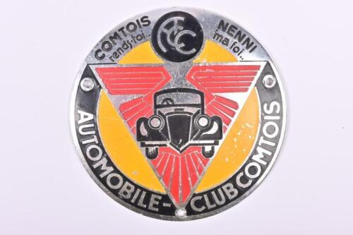 A.C.C: An 'AUTOMOBILE-CLUB COMTOIS' tin car club badge