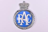 BADGE: A circa 1960-1973 RAC membership badge in brass