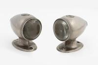 SIDE LAMPS: A pair of circa 1920s English side lamps by Powell & Hanmer (Birmingham)
