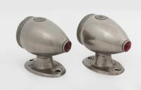 SIDE LAMPS: A pair of circa 1920s English side lamps by Powell & Hanmer (Birmingham) - 2