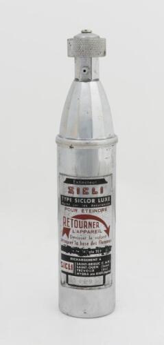 EXTINGUISHER: A circa 1960s French fire extinguisher by Sicli