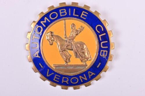 VERONA: 'AUTOMOBILE CLUB VERONA' brass car badge