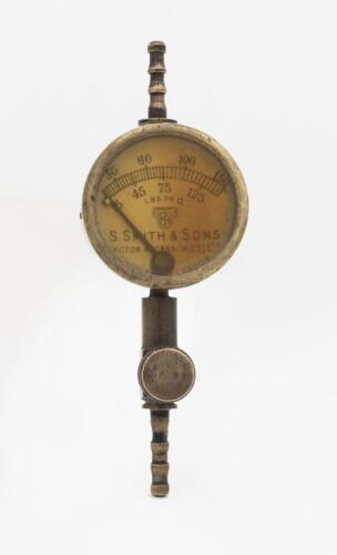 GAUGE: A pre-1930 Smith & Son's brass pressure gauge