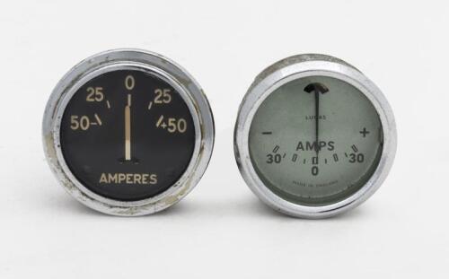 GAUGE: Two AMPS gauges. One by Lucas