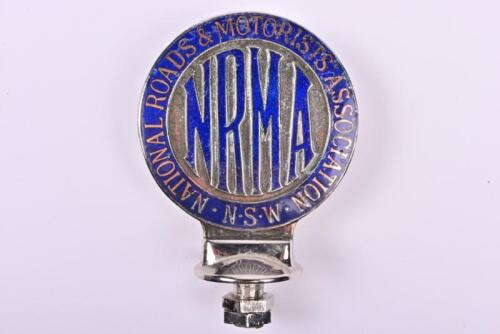 NRMA: A National Roads & Moristists Association NSW enamelled membership badge. Numbered to reverse 'A649'