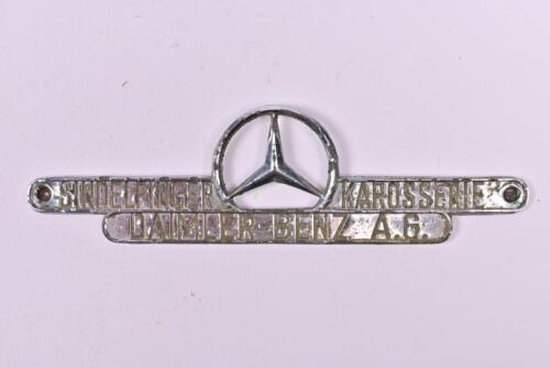 MERCEDES: A likely pre-war bodybuilder plate "Sindelfinger Karosserie Daimler-Benz AG'