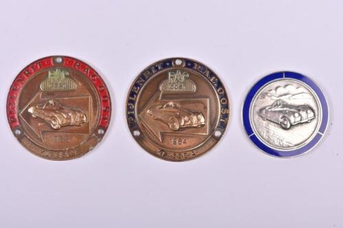 RAC OOST: Three Dutch rally medallions. Two in brass and dated 1964