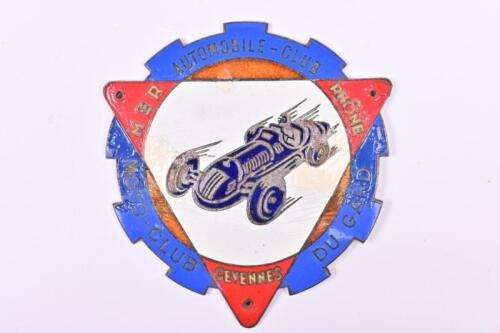 MOTO CLUB: A scarce 'AUTOMOBILE-CLUB MOTO CLUB DU GARD' nickel plated car club badge