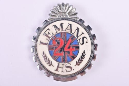 LE MANS: A rare period nickel plated and enamel 'LE MANS 24 HS' grille badge